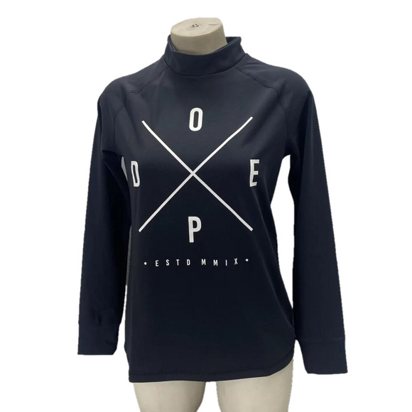 NEW DOPE Womens Snuggle Turtleneck Base Layer Top Size XS Black - Picture 1 of 12